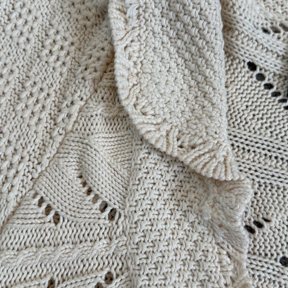 YTG Juicy Couture Open Knit Wrap Cardigan Womans SZ Med Y2k Coquette Romantic - Picture 6 of 14